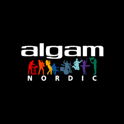 Algam Nordic's logo on a black background